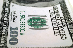 US hundred dollar bill