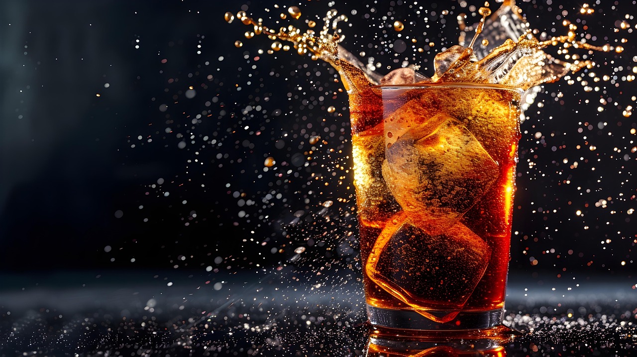 glass of cola soda