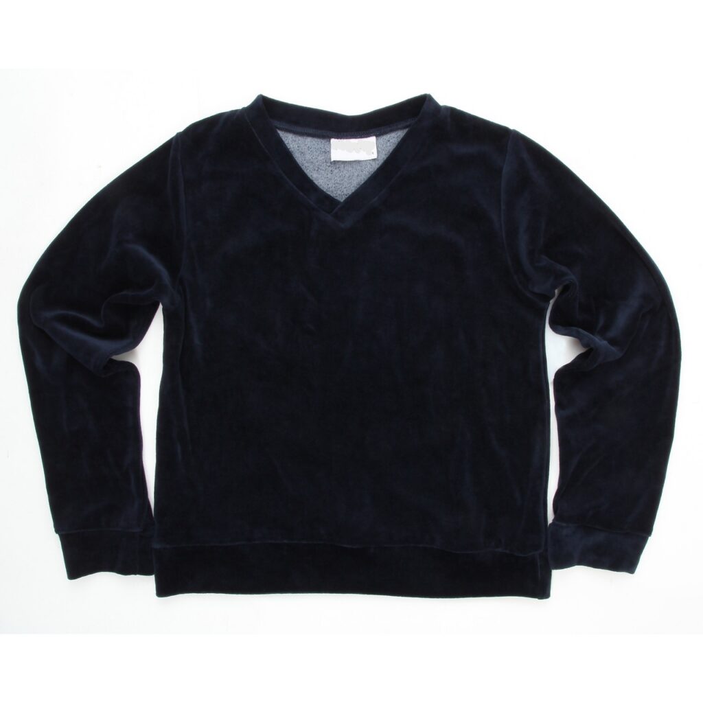 Navy blue velour shirt